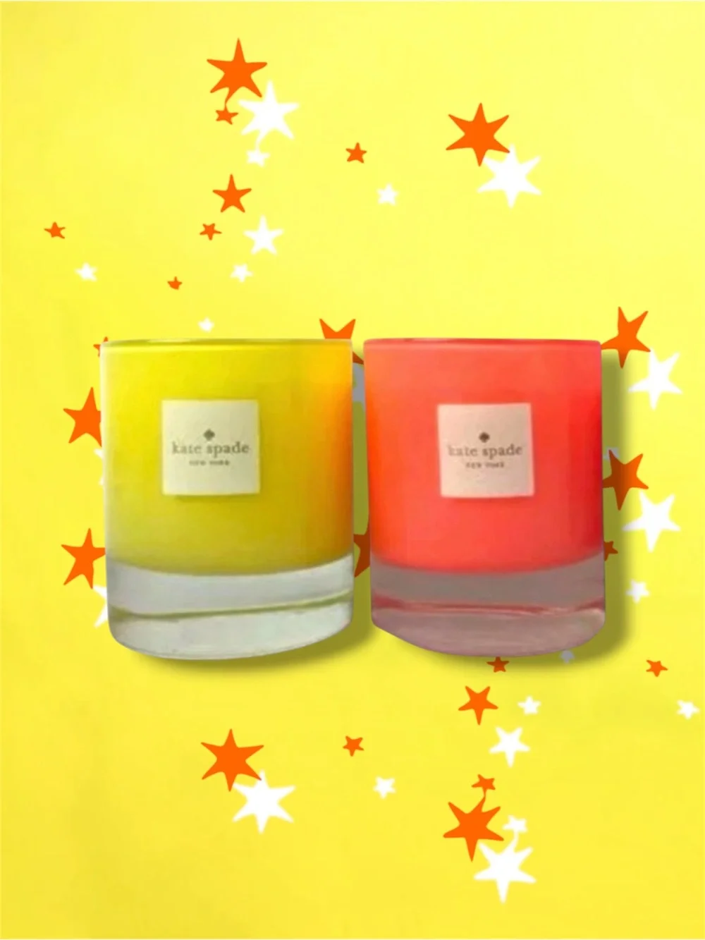 🆕💞Kate Spade “LIVE COLOR FULLY” Scented Candles 2-Piece Set: Gardenia & Lemon